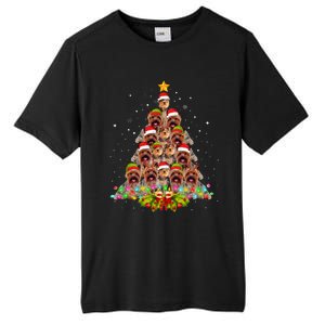 Yorkie Dogs Tree Christmas Sweater Xmas Pet Animal Dog Lover Tall Fusion ChromaSoft Performance T-Shirt