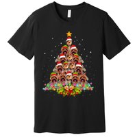 Yorkie Dogs Tree Christmas Sweater Xmas Pet Animal Dog Lover Premium T-Shirt