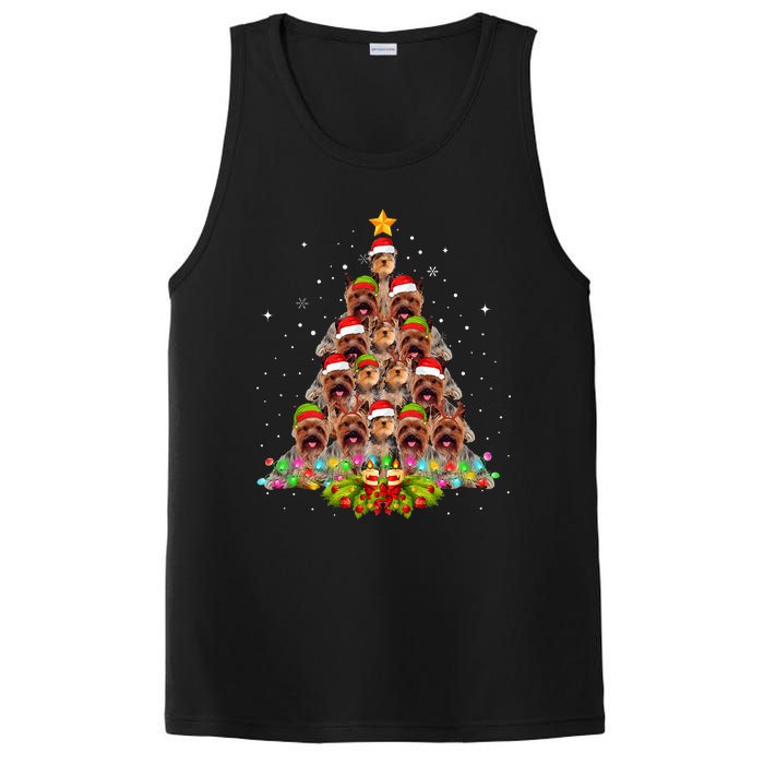 Yorkie Dogs Tree Christmas Sweater Xmas Pet Animal Dog Lover PosiCharge Competitor Tank