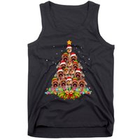 Yorkie Dogs Tree Christmas Sweater Xmas Pet Animal Dog Lover Tank Top