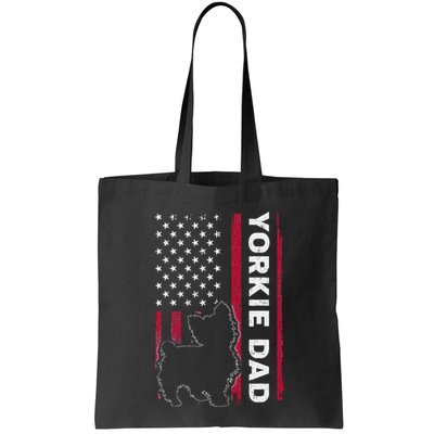 Yorkie Dog Vintage Us American Flag Yorkie Dad Fathers Day Bag