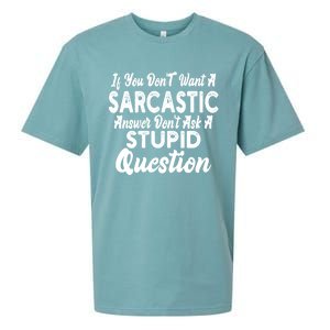 You Dont Want Sarcastic Answer Funny Quote Humor Gift Sueded Cloud Jersey T-Shirt