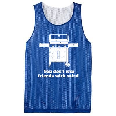 You Dont Win Friends With Salad Funny Bbq Chef Dad Funny Gift Mesh Reversible Basketball Jersey Tank