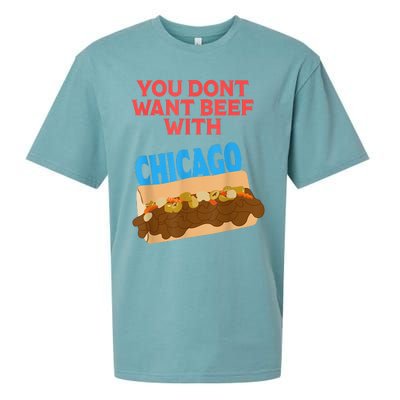 You Don't Want Beef With Chicago Funny Italian Beef Pride Sueded Cloud Jersey T-Shirt