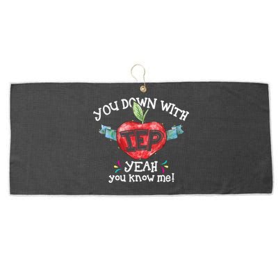 You Down With Iep Yeah You Know Me Special Education Teacher Gift Large Microfiber Waffle Golf Towel