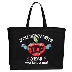 You Down With Iep Yeah You Know Me Special Education Teacher Gift Cotton Canvas Jumbo Tote