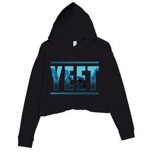 Yeet Design Crop Fleece Hoodie