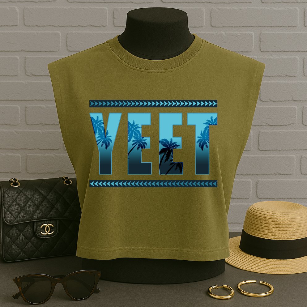 Yeet Design Garment-Dyed Women's Muscle Tee