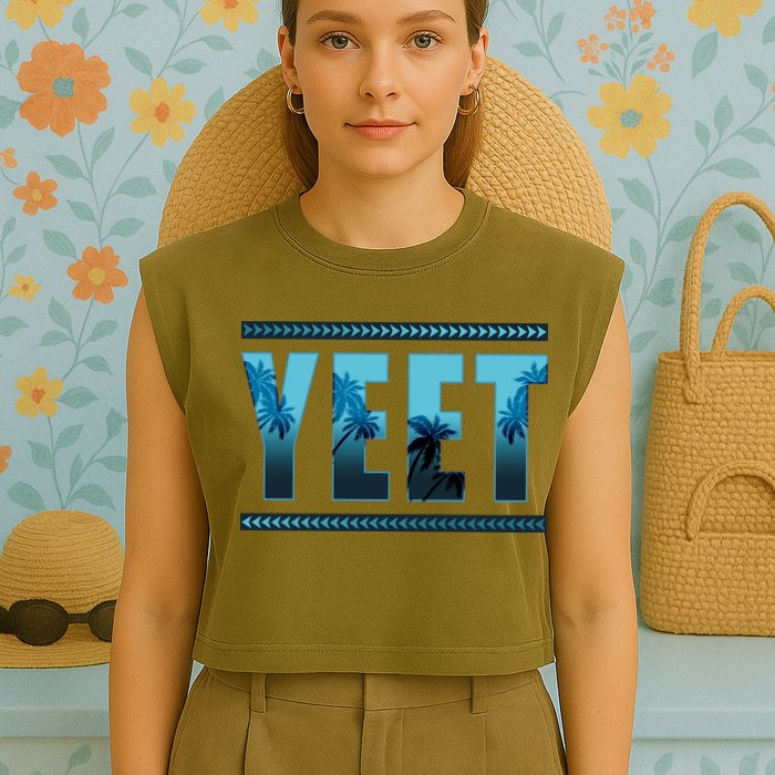 Yeet Design Garment-Dyed Women's Muscle Tee