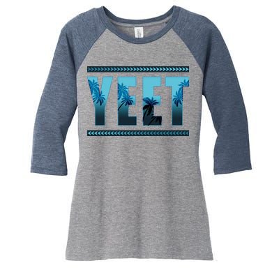 Yeet Design Women's Tri-Blend 3/4-Sleeve Raglan Shirt
