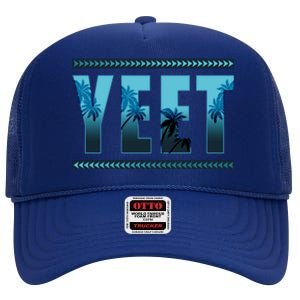 Yeet Design High Crown Mesh Back Trucker Hat