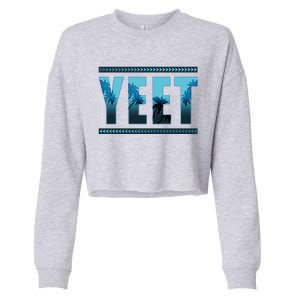 Yeet Design Cropped Pullover Crew