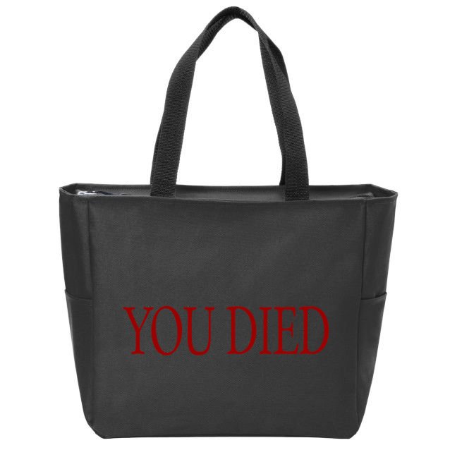 You Died! Zip Tote Bag