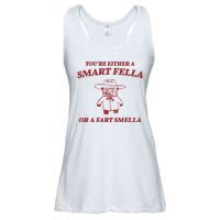 Youre Either A Smart Fella Or A Fart Smella Funny Ladies Essential Flowy Tank