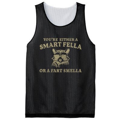 YouRe Either A Smart Fella Or A Fart Smella Funny Sarcastic Mesh Reversible Basketball Jersey Tank