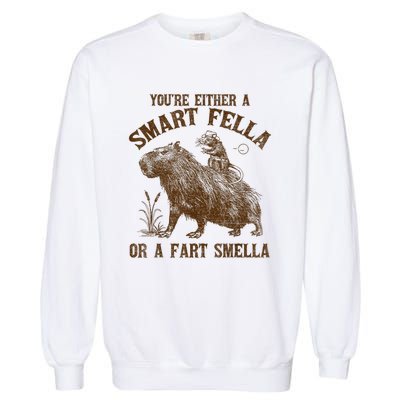 YouRe Either A Smart Fella Or A Fart Smella Garment-Dyed Sweatshirt