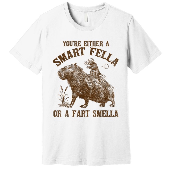 YouRe Either A Smart Fella Or A Fart Smella Premium T-Shirt