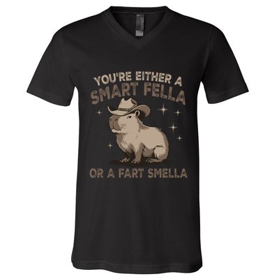 YouRe Either A Smart Fella Or A Fart Smella V-Neck T-Shirt