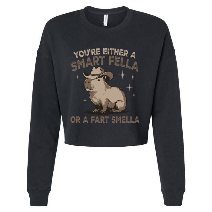 YouRe Either A Smart Fella Or A Fart Smella Cropped Pullover Crew