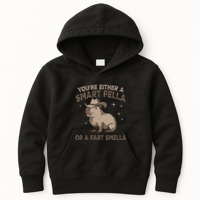 YouRe Either A Smart Fella Or A Fart Smella Kids Hoodie