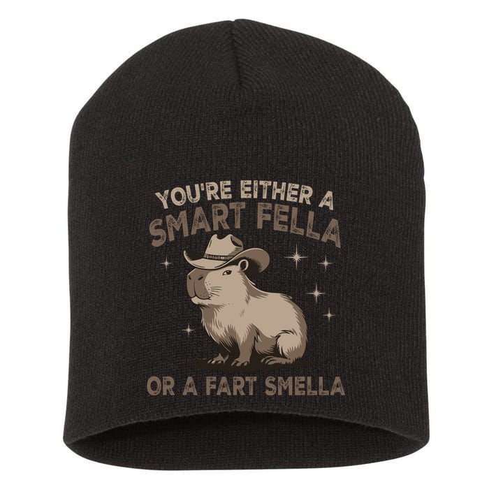 YouRe Either A Smart Fella Or A Fart Smella Short Acrylic Beanie