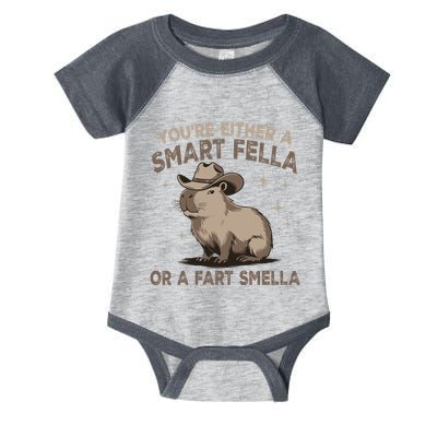 YouRe Either A Smart Fella Or A Fart Smella Infant Baby Jersey Bodysuit