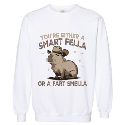 YouRe Either A Smart Fella Or A Fart Smella Garment-Dyed Sweatshirt