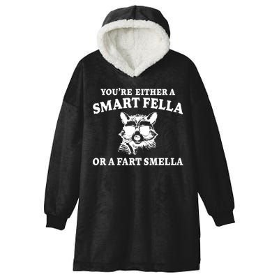 Youre Either A Smart Fella Or A Fart Smella Funny Hooded Wearable Blanket