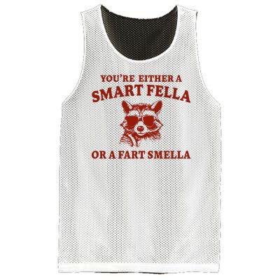 Youre Either A Smart Fella Or A Fart Smella Funny Mesh Reversible Basketball Jersey Tank