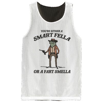 YouRe Either A Smart Fella Or A Fart Smella Vintage Frog Mesh Reversible Basketball Jersey Tank