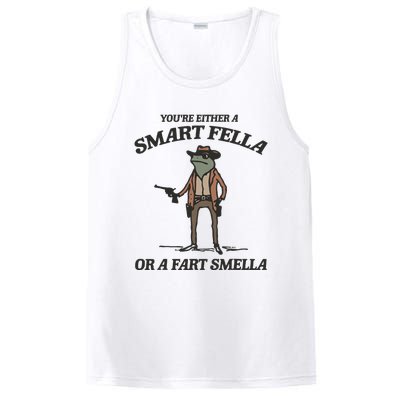 YouRe Either A Smart Fella Or A Fart Smella Vintage Frog PosiCharge Competitor Tank