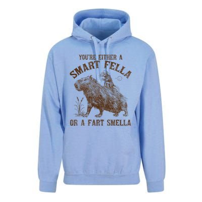 YouRe Either A Smart Fella Or A Fart Smella Unisex Surf Hoodie