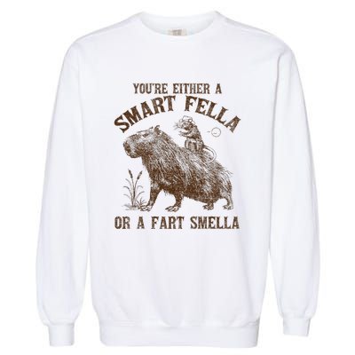 YouRe Either A Smart Fella Or A Fart Smella Garment-Dyed Sweatshirt