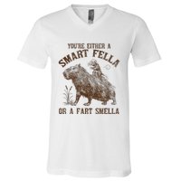 YouRe Either A Smart Fella Or A Fart Smella V-Neck T-Shirt