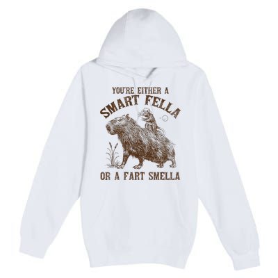 YouRe Either A Smart Fella Or A Fart Smella Premium Pullover Hoodie