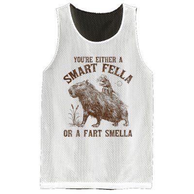 YouRe Either A Smart Fella Or A Fart Smella Mesh Reversible Basketball Jersey Tank