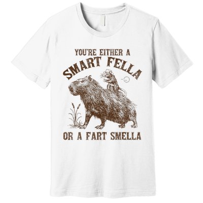 YouRe Either A Smart Fella Or A Fart Smella Premium T-Shirt