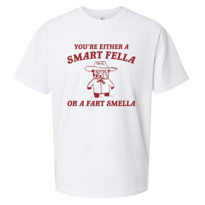 YouRe Either A Smart Fella Or A Fart Smella Sueded Cloud Jersey T-Shirt