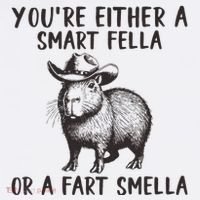 YouRe Either A Smart Fella Or A Fart Smella Cute Capybara Bucket Hat
