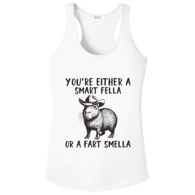 YouRe Either A Smart Fella Or A Fart Smella Cute Capybara Ladies PosiCharge Competitor Racerback Tank