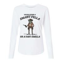 YouRe Either A Smart Fella Or A Fart Smella Vintage Frog Womens Cotton Relaxed Long Sleeve T-Shirt