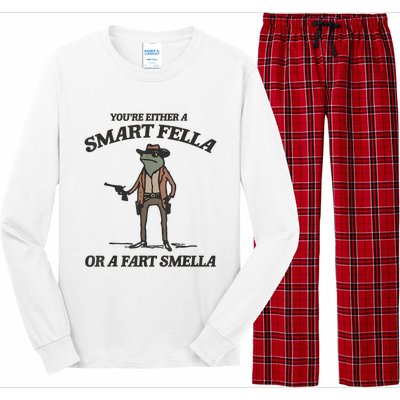 YouRe Either A Smart Fella Or A Fart Smella Vintage Frog Long Sleeve Pajama Set