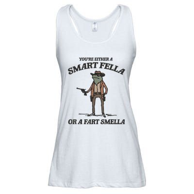 YouRe Either A Smart Fella Or A Fart Smella Vintage Frog Ladies Essential Flowy Tank