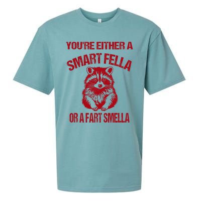 YouRe Either A Smart Fella Or A Fart Smella Sueded Cloud Jersey T-Shirt