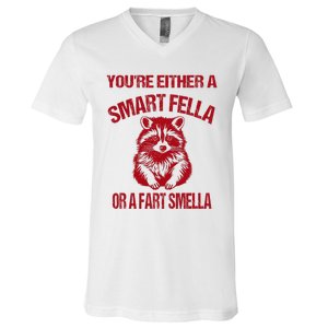 YouRe Either A Smart Fella Or A Fart Smella V-Neck T-Shirt