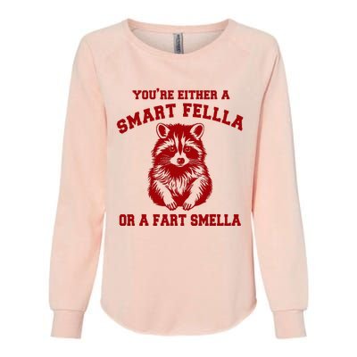 YouRe Either A Smart Fella Or A Fart Smella Womens California Wash Sweatshirt