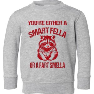 YouRe Either A Smart Fella Or A Fart Smella Toddler Sweatshirt