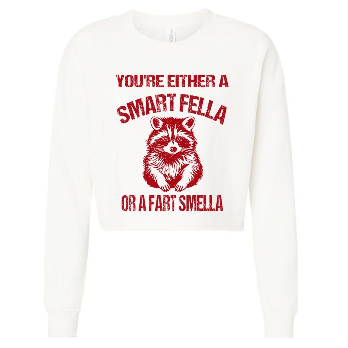 YouRe Either A Smart Fella Or A Fart Smella Cropped Pullover Crew