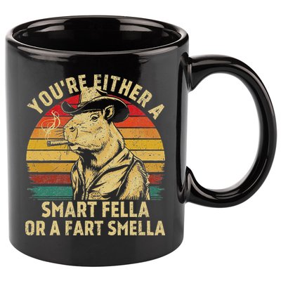 YouRe Either A Smart Fella Or A Fart Smella 11oz C Handle Ceramic Mug