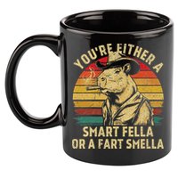 YouRe Either A Smart Fella Or A Fart Smella 11oz C Handle Ceramic Mug